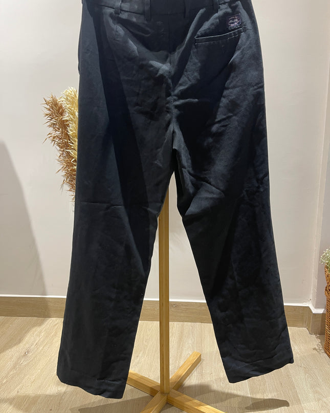 ALLEN SOLLY Unisex Straight Fit Black Trouser - M Size