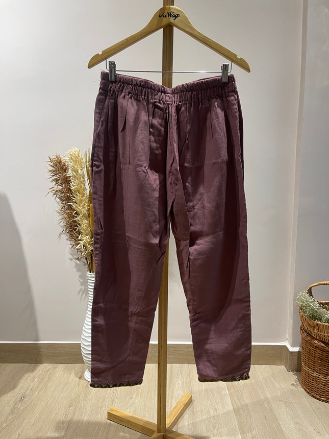 Women's Straight Purple Pants - M Size