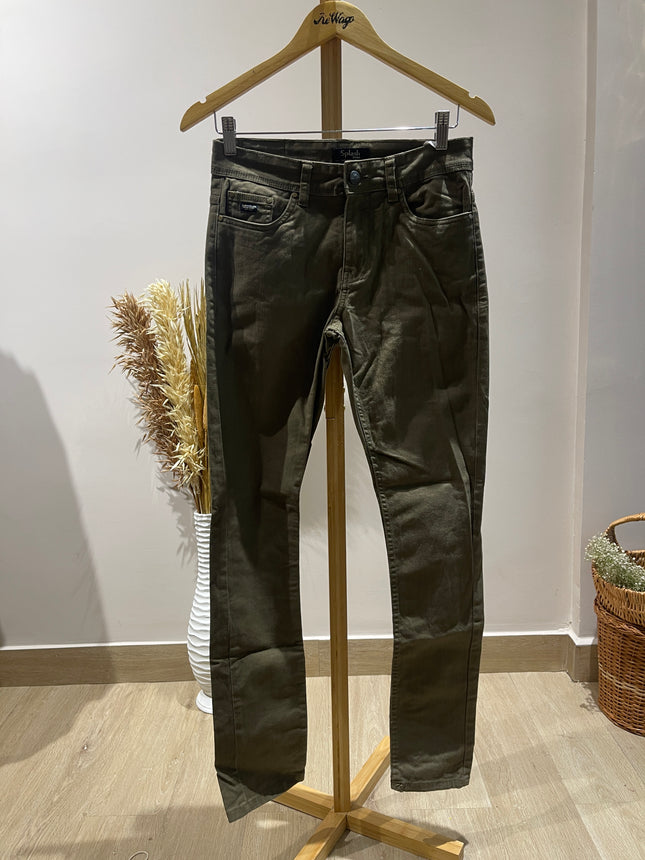 SPLASH Regular Fit Green Jeans - S Size
