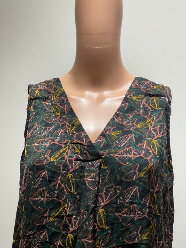 L H Women's Casual Sleeveless Black Top - M Size