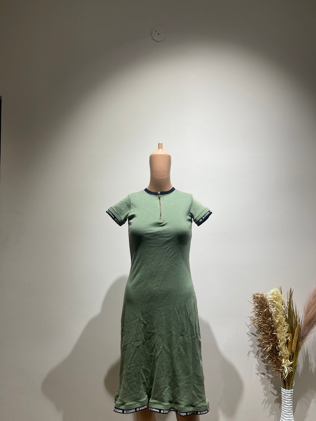 REO Women's Bodycon Green Mid Dress - S Size
