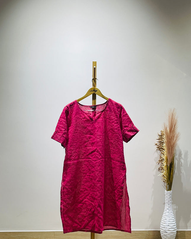 ZUDIO Womens Pink Striped Kurta - XL Size