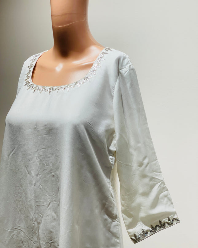 STHAYI Womens White Kurta - L Size