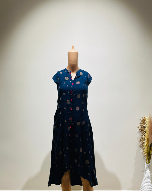 AVAASA Womens Dark Blue Kurta - XS Size