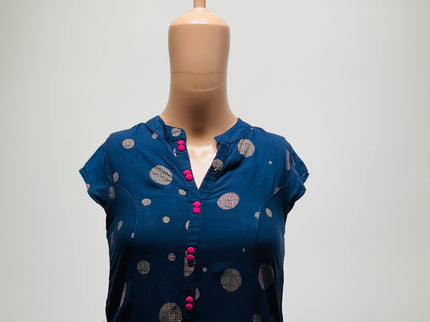 AVAASA Womens Dark Blue Kurta - XS Size