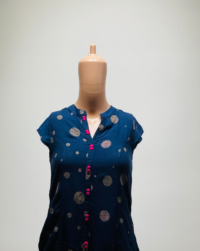 AVAASA Womens Dark Blue Kurta - XS Size