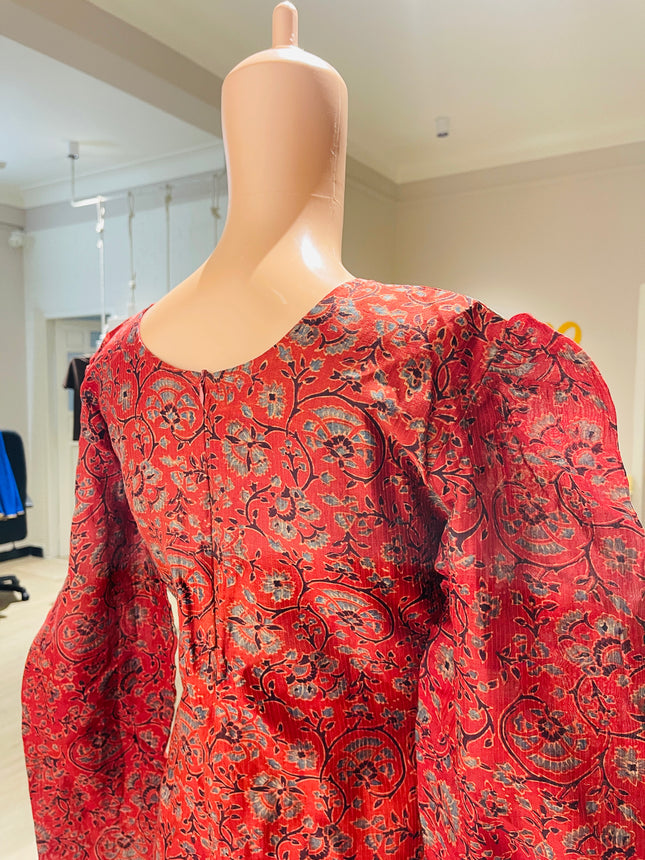 SANGISATHI Womens Brown Floral Printed Kurta - M Size