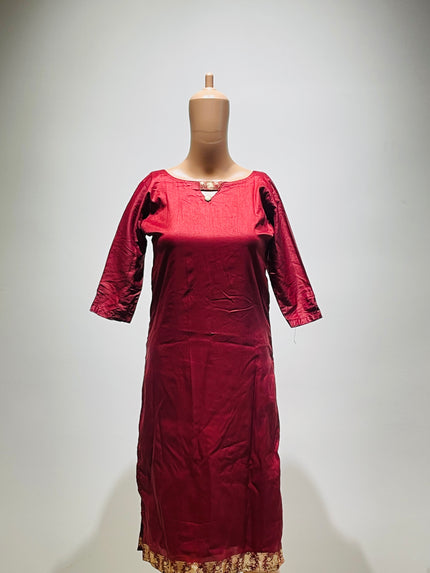 Womens Dark Red Kurta - S Size