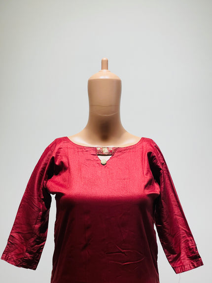 Womens Dark Red Kurta - S Size