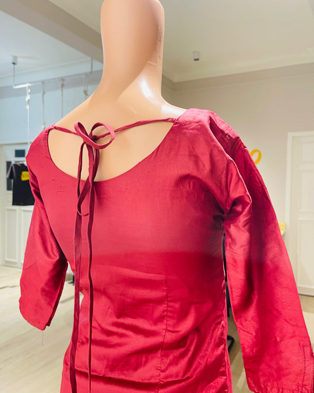 Womens Dark Red Kurta - S Size