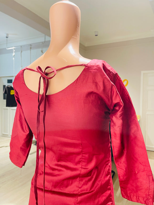 Womens Dark Red Kurta - S Size