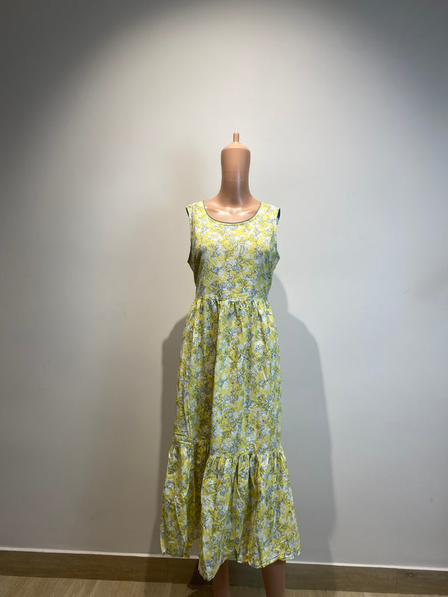 AURELIA Women's Casual Yellow Dress - L Size