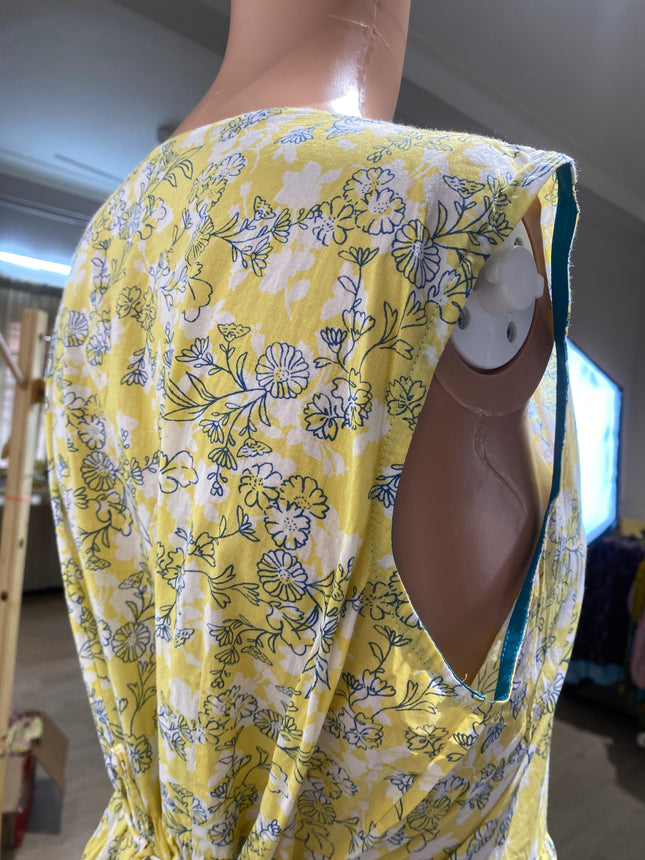 AURELIA Women's Casual Yellow Dress - L Size
