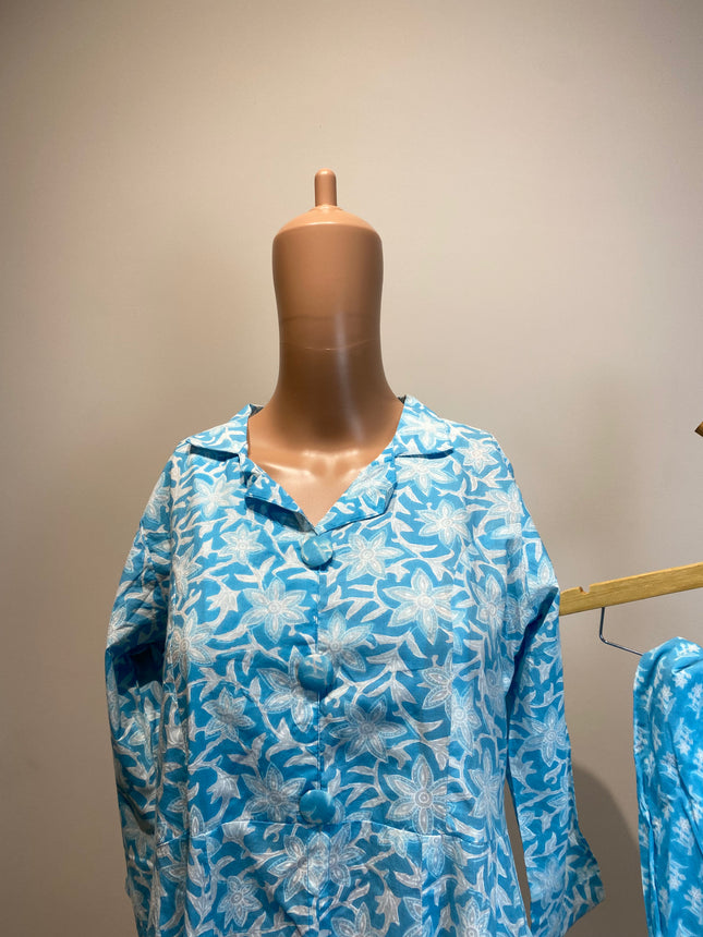 Women's Casual Blue Cordset - M Size