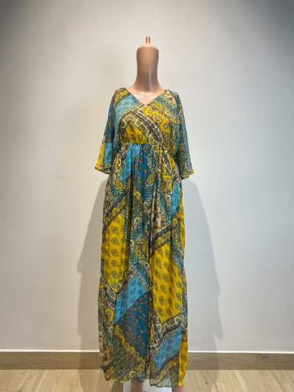 RUHAAN'S Women's Casual Yellow Dress - S Size