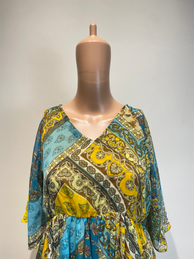 RUHAAN'S Women's Casual Yellow Dress - S Size