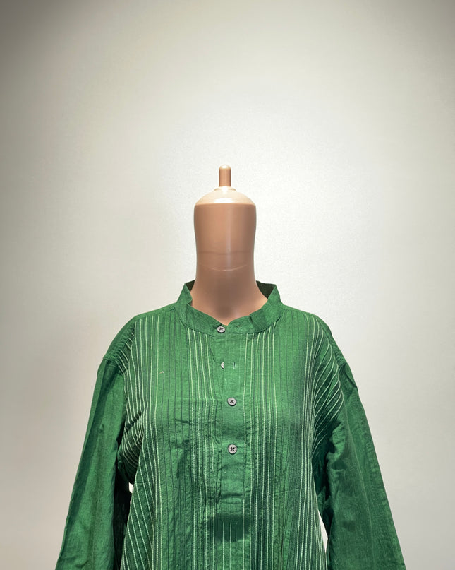 FABINDIA Casual Cotton Green Kurta - XXL Size