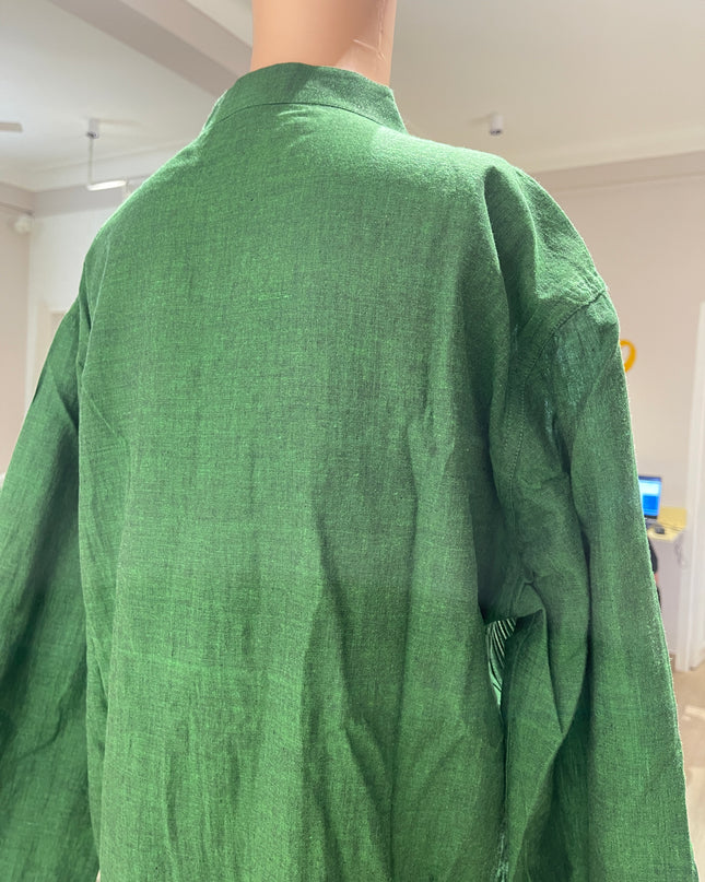 FABINDIA Casual Cotton Green Kurta - XXL Size