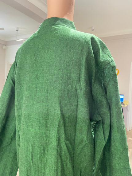 FABINDIA Casual Cotton Green Kurta - XXL Size