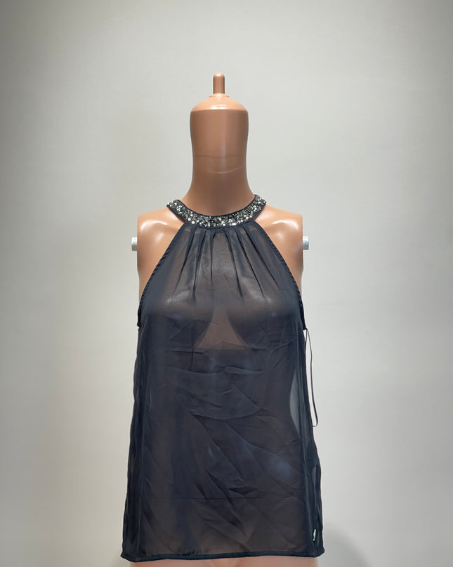 ONLY Women's Casual Sleeveless Solid  Black Top - M
