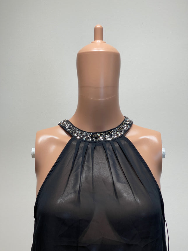 ONLY Women's Casual Sleeveless Solid  Black Top - M