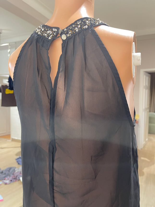 ONLY Women's Casual Sleeveless Solid  Black Top - M