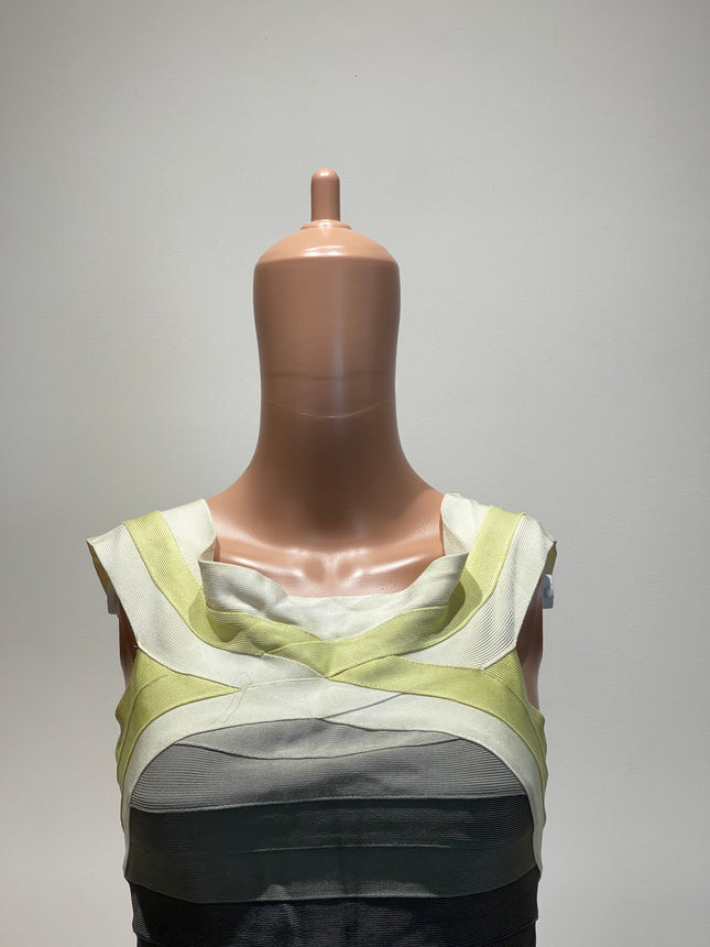 Women's Round Neck Green bodycon Dress - S Size