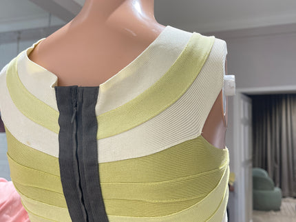 Women's Round Neck Green bodycon Dress - S Size