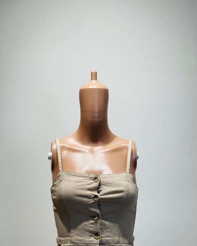 DIVIDED H&M Women A-line Beige Mini/Short Dress - XS Size