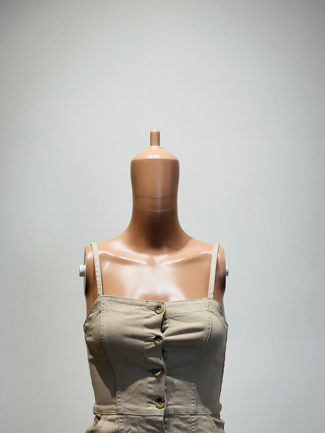 DIVIDED H&M Women A-line Beige Mini/Short Dress - XS Size