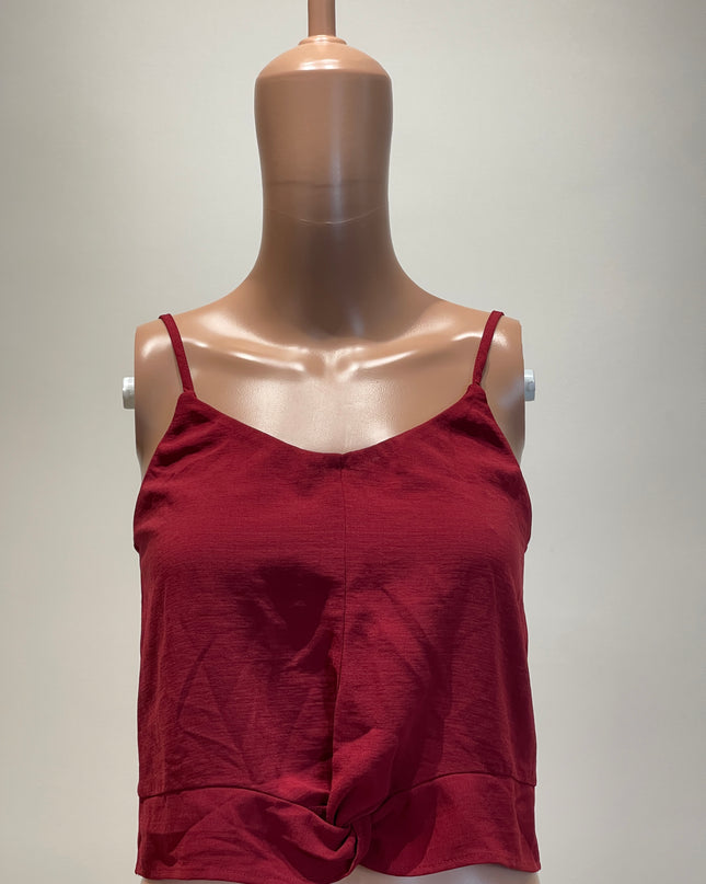 MANGO Women's Casual Red Crop Top - S Size
