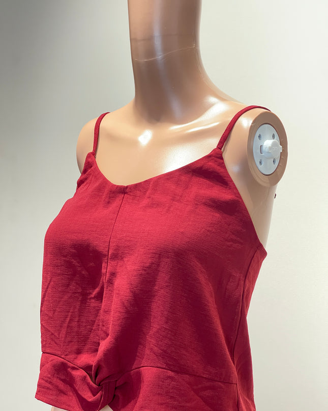 MANGO Women's Casual Red Crop Top - S Size