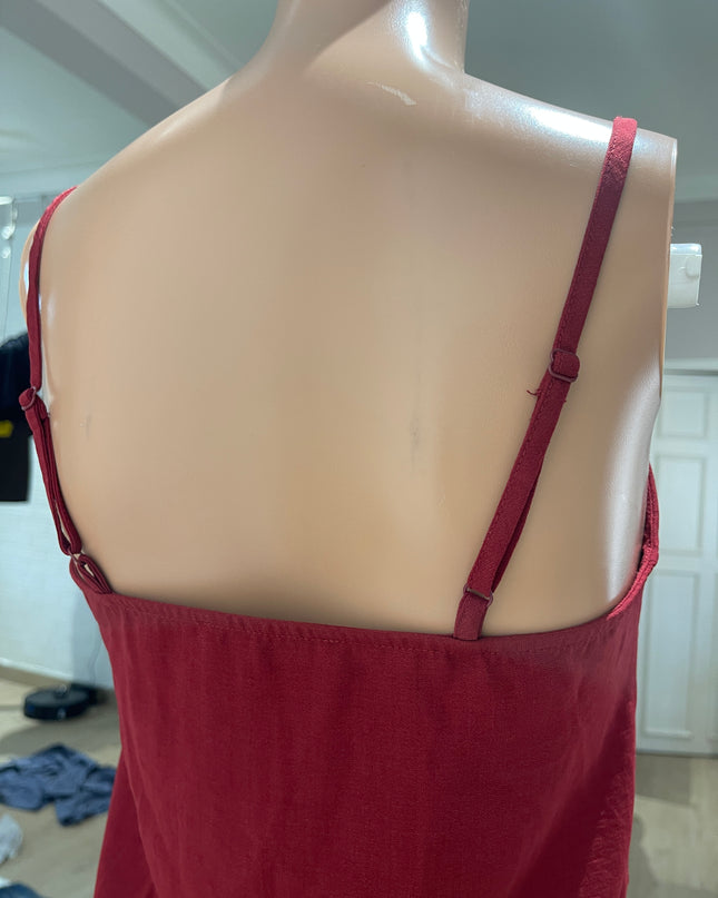 MANGO Women's Casual Red Crop Top - S Size