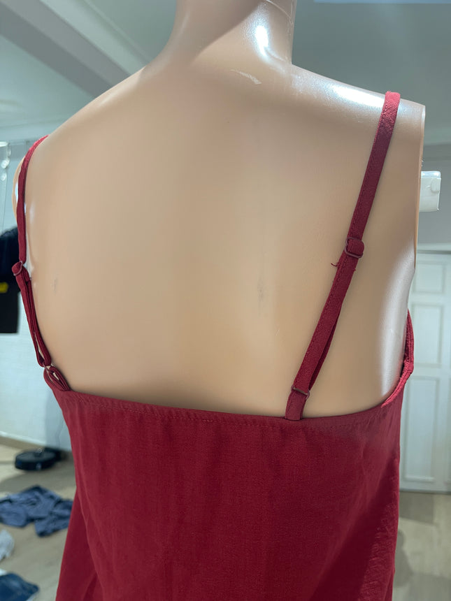 MANGO Women's Casual Red Crop Top - S Size