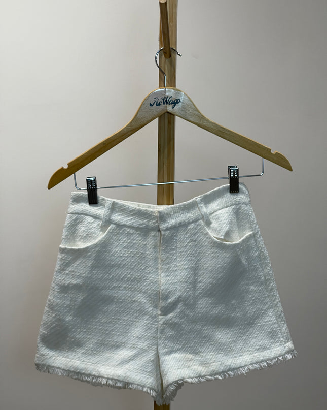 ZARA Women's Casual White Shorts - XS Size
