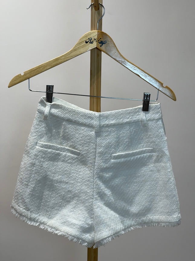 ZARA Women's Casual White Shorts - XS Size