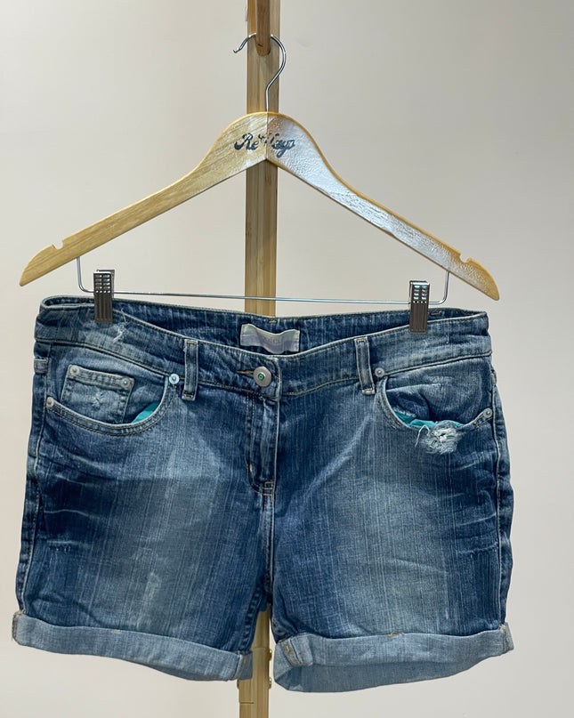 BOOTCUT Women's Casual Dark Blue Shorts - M Size