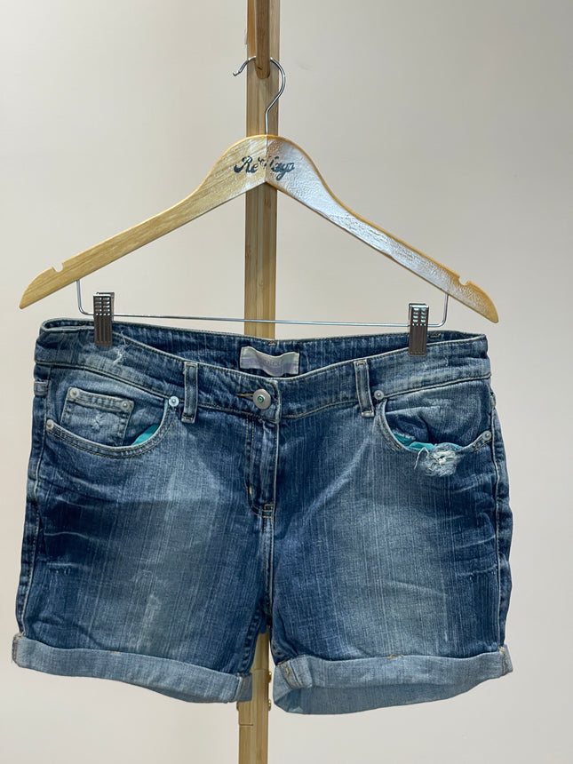 BOOTCUT Women's Casual Dark Blue Shorts - M Size