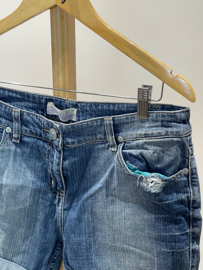 BOOTCUT Women's Casual Dark Blue Shorts - M Size