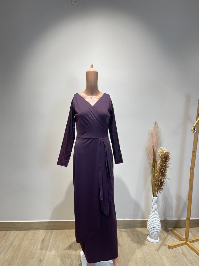 TRENDY DIVVA Women's Maxi Purple Dress - M Size