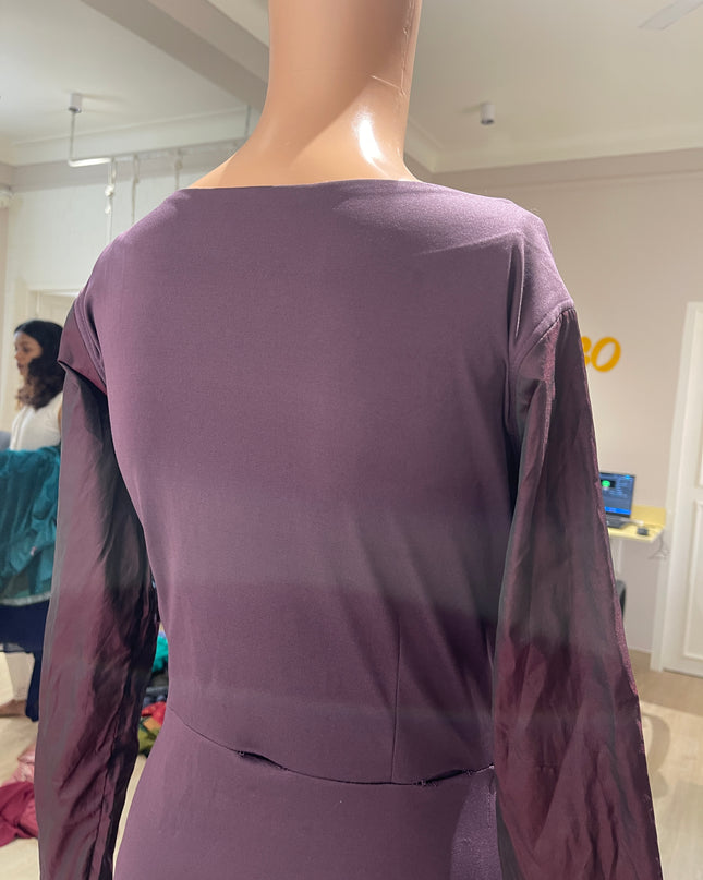 TRENDY DIVVA Women's Maxi Purple Dress - M Size