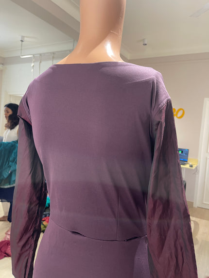 TRENDY DIVVA Women's Maxi Purple Dress - M Size