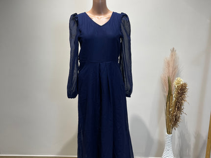LLA|ZOIRE Women's  A-line Dark Blue Maxi/Full Length Dress - S Size