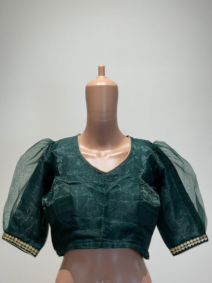 Women's Ethnic Green Half-sare