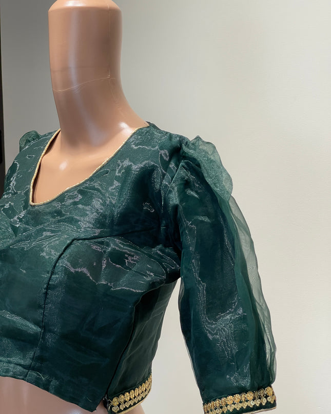 Women's Ethnic Green Half-sare