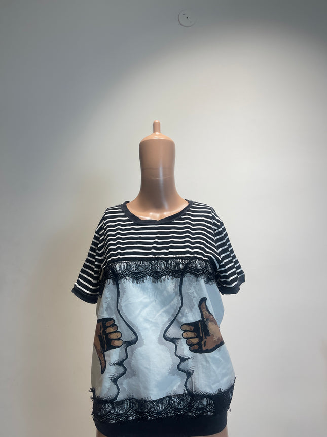Women's Casual Black Top - M Size