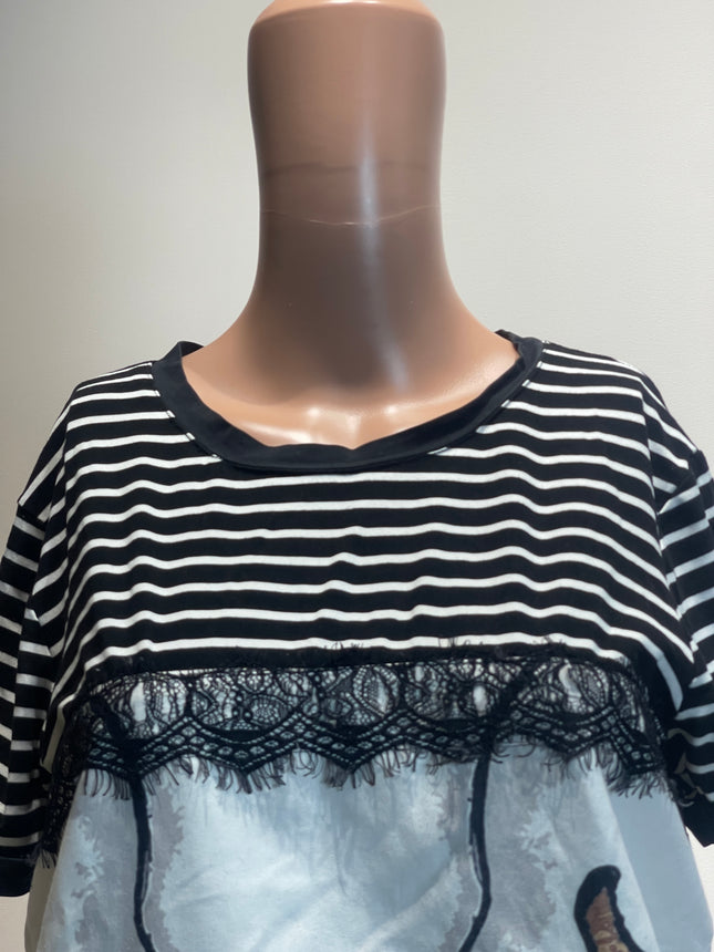 Women's Casual Black Top - M Size