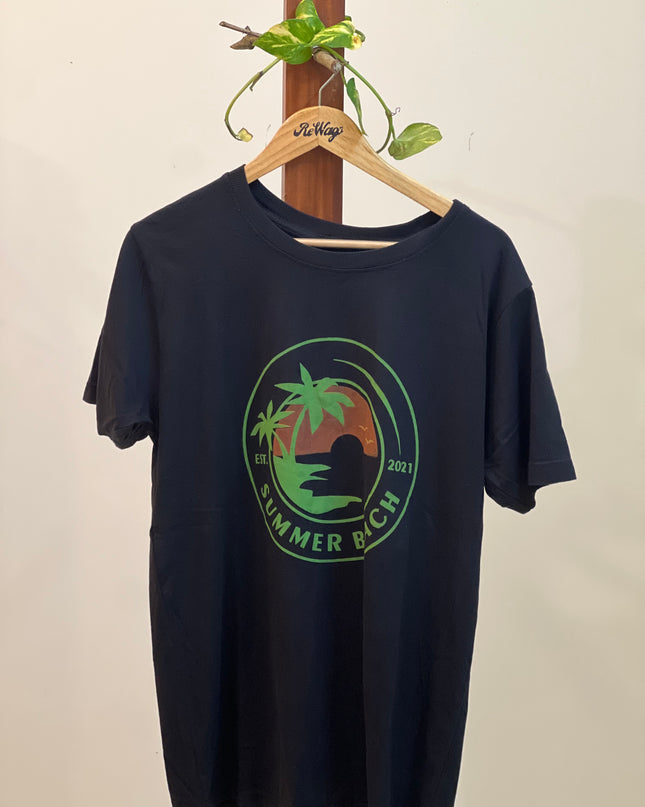 Men's Black Printed T-shirt