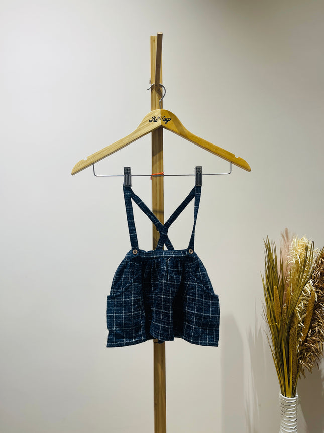 NEXT Kid's Girl's Navy Blue Dungaree - 6-9 Month