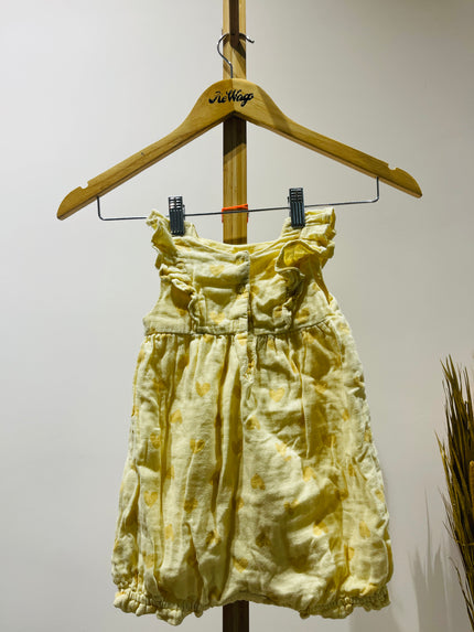 JUNIORS BABY Kid's Girl's Yellow Dress- 6-9 Month